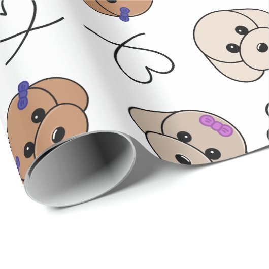 Poedel Puppy Liefde Cadeaupapier (Rol Hoek)