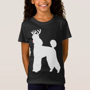 Poedel rendier kersthond t-shirt