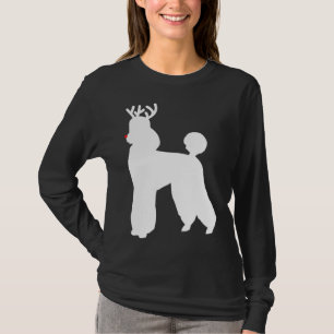 Poedel rendier kersthond t-shirt