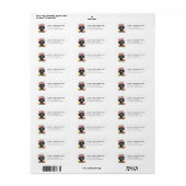 Poedel retouradreslabels etiket (Full Sheet)