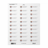 Poedel retouradreslabels etiket (Full Sheet)