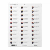 Poedel retouradreslabels etiket (Full Sheet)