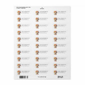 Poedel retouradreslabels etiket (Full Sheet)