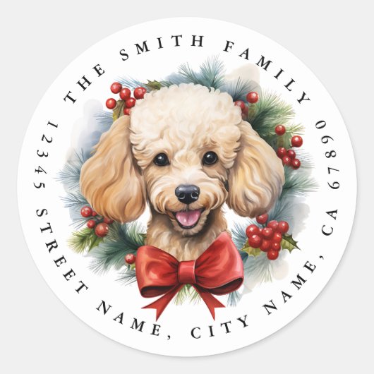 Poedel Ronde Stickers (Voorkant)