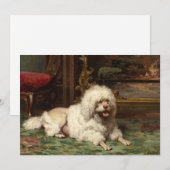 Poedel rust op de haard | franse school (Voorkant / Achterkant)