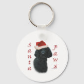 Poedel Santa Paws Sleutelhanger (Achterkant)