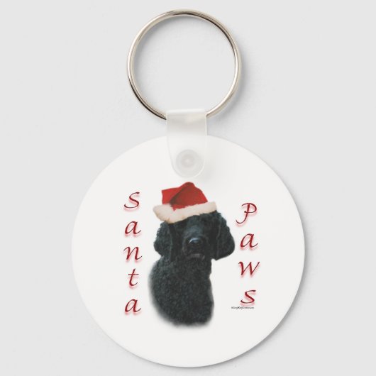 Poedel Santa Paws Sleutelhanger (Achterkant)