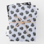 Poedel Schilderen Miniatuur Speelgoed Zwart Pet Do Inpakpapier Vel (In situ)