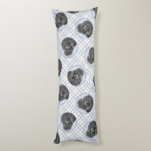 Poedel Schilderen Miniatuur Speelgoed Zwart Pet Do Lichaamskussen (Achterkant (Verticaal))