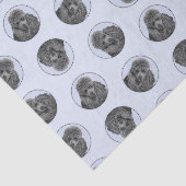 Poedel Schilderen Miniatuur Speelgoed Zwart Pet Do Tissuepapier (Detail)