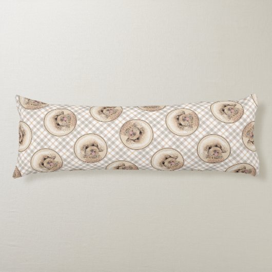 Poedel Schilderen Speelgoed Abrikoscrème Originele Lichaamskussen (Voorkant)