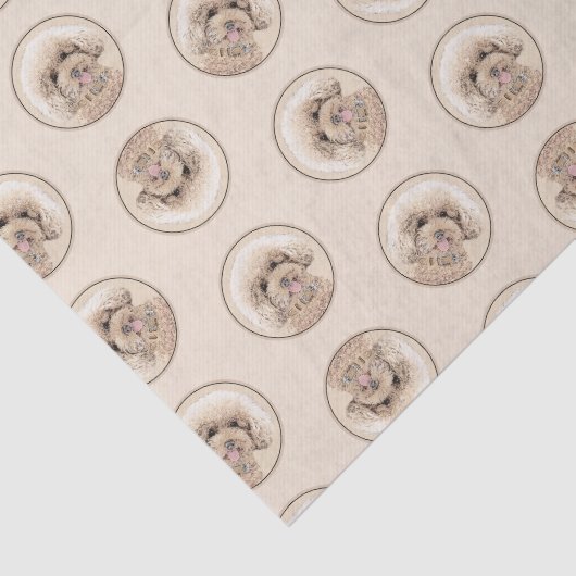 Poedel Schilderen Speelgoed Abrikoscrème Originele Tissuepapier (Detail)