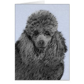 Poedel schilderij miniatuur Speelgoed zwart origin (Voorkant)