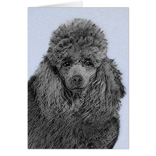 Poedel schilderij miniatuur Speelgoed zwart origin (Voorkant)