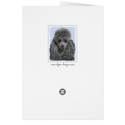 Poedel schilderij miniatuur Speelgoed zwart origin (Achterkant)