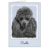 Poedel schilderij miniatuur Speelgoed zwart origin (Voorkant)