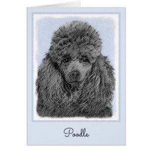 Poedel schilderij miniatuur Speelgoed zwart origin