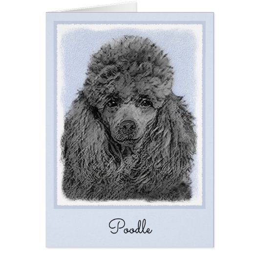 Poedel schilderij miniatuur Speelgoed zwart origin (Voorkant)