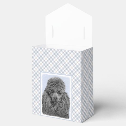 Poedel schilderij miniatuur Speelgoed zwart origin Bedankdoosjes (Geopend)