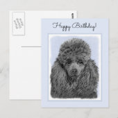 Poedel schilderij miniatuur Speelgoed zwart origin Briefkaart (Voorkant / Achterkant)