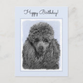 Poedel schilderij miniatuur Speelgoed zwart origin Briefkaart (Voorkant)