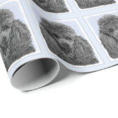 Poedel schilderij miniatuur Speelgoed zwart origin Cadeaupapier (Rol Hoek)