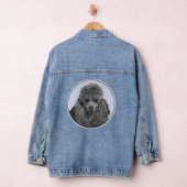 Poedel schilderij miniatuur Speelgoed zwart origin Denim Jacket (Hangar)
