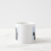 Poedel schilderij miniatuur Speelgoed zwart origin Espresso Kop (Voorkant)