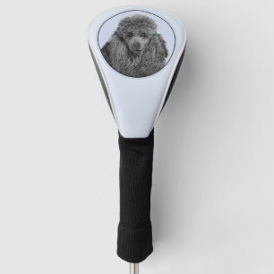 Poedel schilderij miniatuur Speelgoed zwart origin Golfheadcover