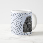 Poedel schilderij miniatuur Speelgoed zwart origin Grote Koffiekop (Voorkant rechts)