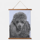 Poedel schilderij miniatuur Speelgoed zwart origin Hangend Wandkleed (Voorkant)