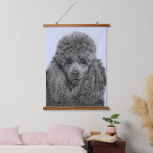 Poedel schilderij miniatuur Speelgoed zwart origin Hangend Wandkleed (Slaapkamer)