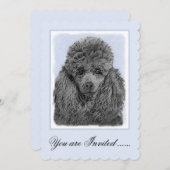 Poedel schilderij miniatuur Speelgoed zwart origin Kaart (Voorkant / Achterkant)