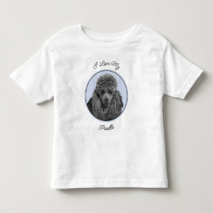 Poedel schilderij miniatuur Speelgoed zwart origin Kinder Shirts