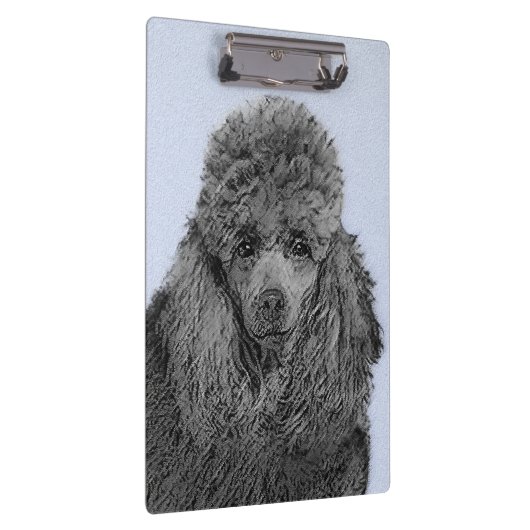 Poedel schilderij miniatuur Speelgoed zwart origin Klembord (Rechts)