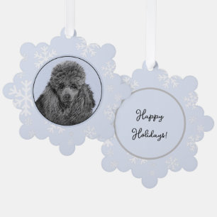 Poedel schilderij miniatuur Speelgoed zwart origin Ornament Kaart