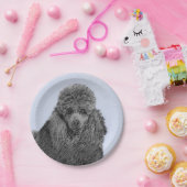 Poedel schilderij miniatuur Speelgoed zwart origin Papieren Bordje (Feest)