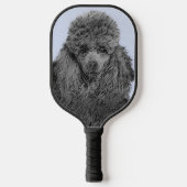 Poedel schilderij miniatuur Speelgoed zwart origin Pickleball Paddle (Voorkant)