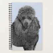 Poedel schilderij miniatuur Speelgoed zwart origin Planner (Voorkant)