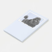 Poedel schilderij miniatuur Speelgoed zwart origin Post-it® Notes (Schuin)