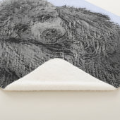 Poedel schilderij miniatuur Speelgoed zwart origin Sherpa Deken (3/4)