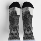 Poedel schilderij miniatuur Speelgoed zwart origin Sokken (Top)