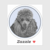 Poedel schilderij miniatuur Speelgoed zwart origin Sticker (Vel)