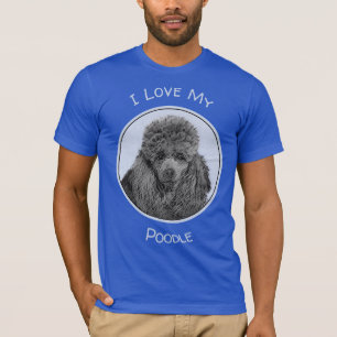 Poedel schilderij miniatuur Speelgoed zwart origin T-shirt
