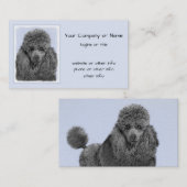 Poedel schilderij miniatuur Speelgoed zwart origin Visitekaartje (Voorkant / Achterkant)