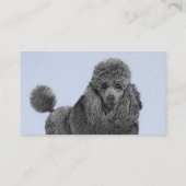 Poedel schilderij miniatuur Speelgoed zwart origin Visitekaartje (Achterkant)