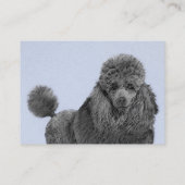 Poedel schilderij miniatuur Speelgoed zwart origin Visitekaartje (Achterkant)