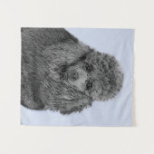 Poedel schilderij miniatuur Speelgoed zwart origin Wandkleed (Voorkant (horizontaal))