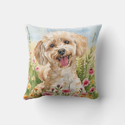 Poedel Sierkussen – Waterverf (Achterkant)