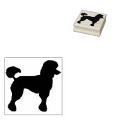 poedel silhouet kunst stempel (Gestempeld)